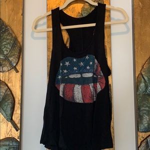 American flag lips shirt